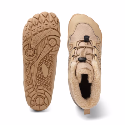 Alternative view of Isglimt Barfotaboots Fodrade Herr Beige